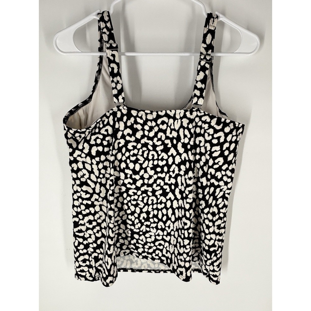 Lands‎ End Womens Tankini Top Sz 14 Built In Bra Underwire Empire Neutral Comfy - Picture 7 of 11